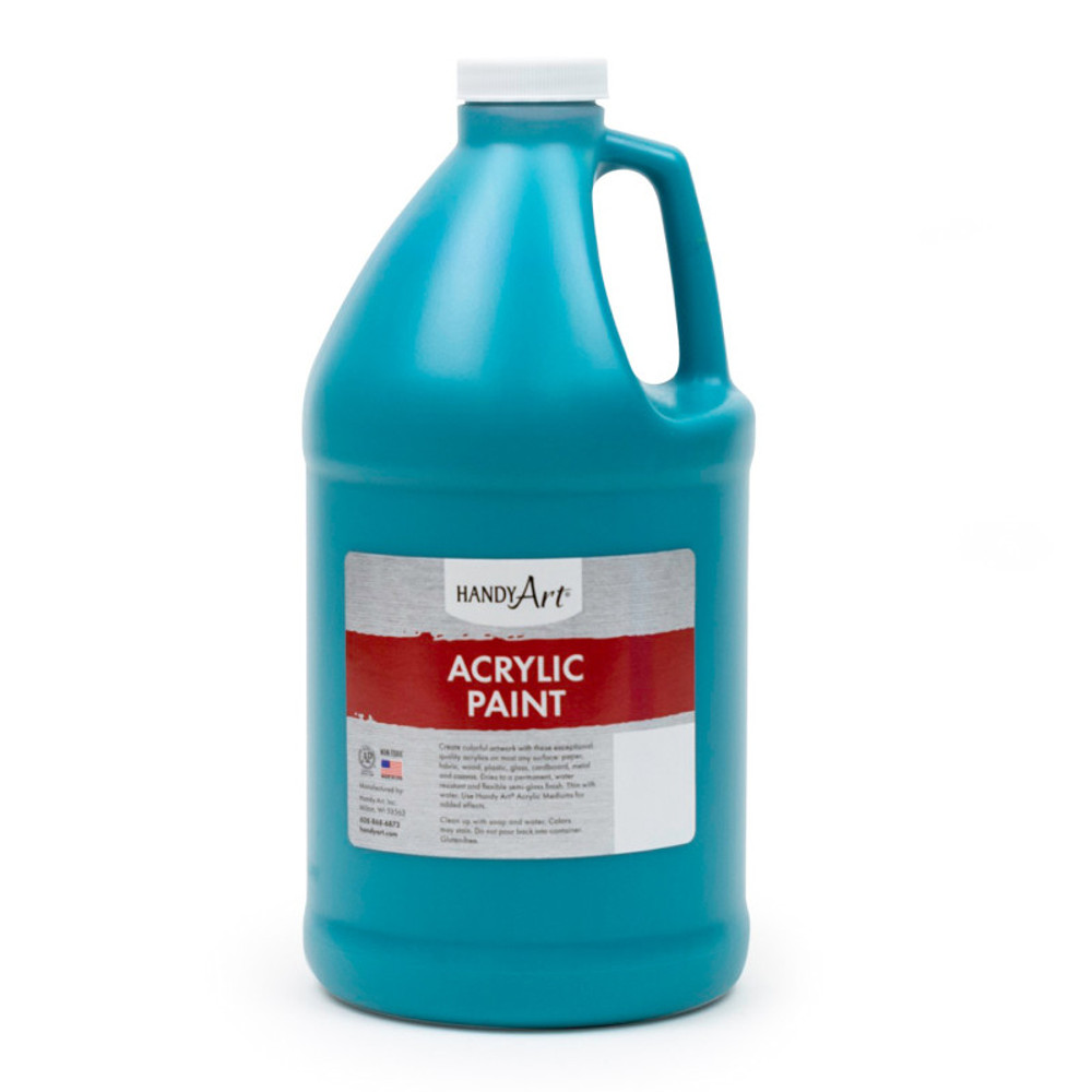 ROCK PAINT DISTRIBUTING CORP Handy Art® Acrylic Paint Half Gallon, Turquoise