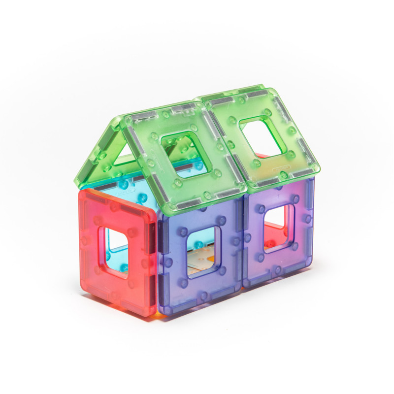 POLYDRON Polydron KinderMag Starter Set, Translucent, 48 Pieces