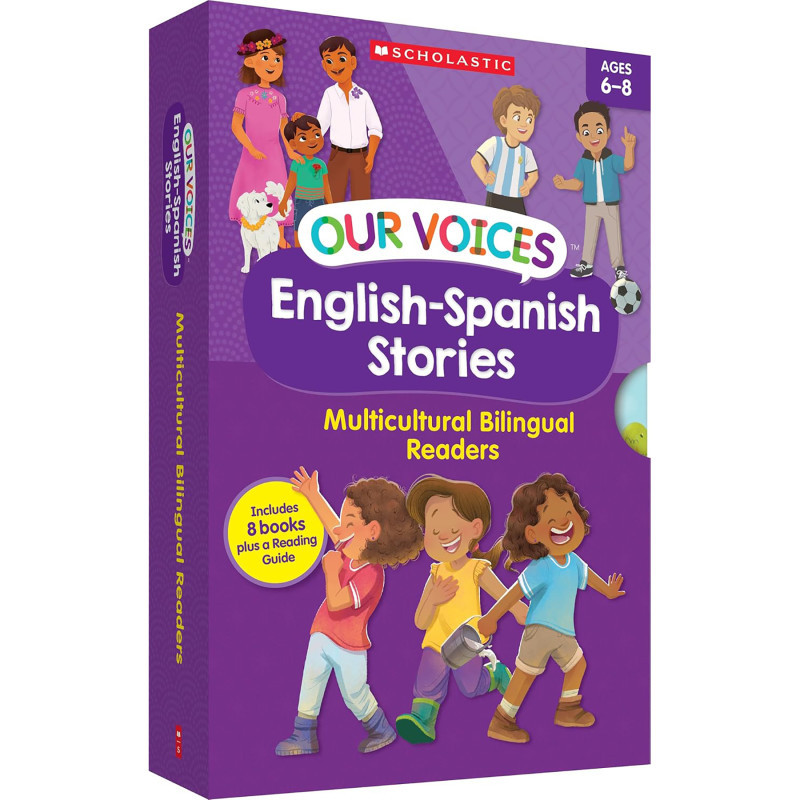 SCHOLASTIC TEACHING RESOURCES Scholastic Teaching Solutions Our Voices: English-Spanish Stories, 8 Books