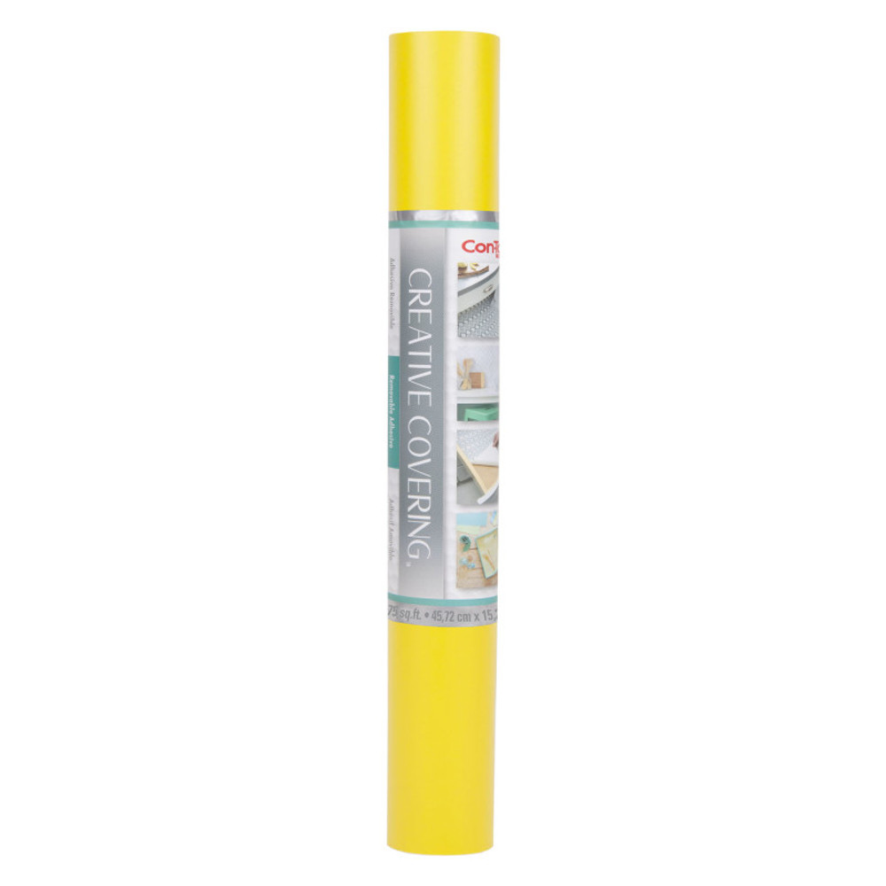 KITTRICH CORPORATION Con-Tact® Brand Creative Covering™ Adhesive Covering, Yellow, 18" x 50 ft