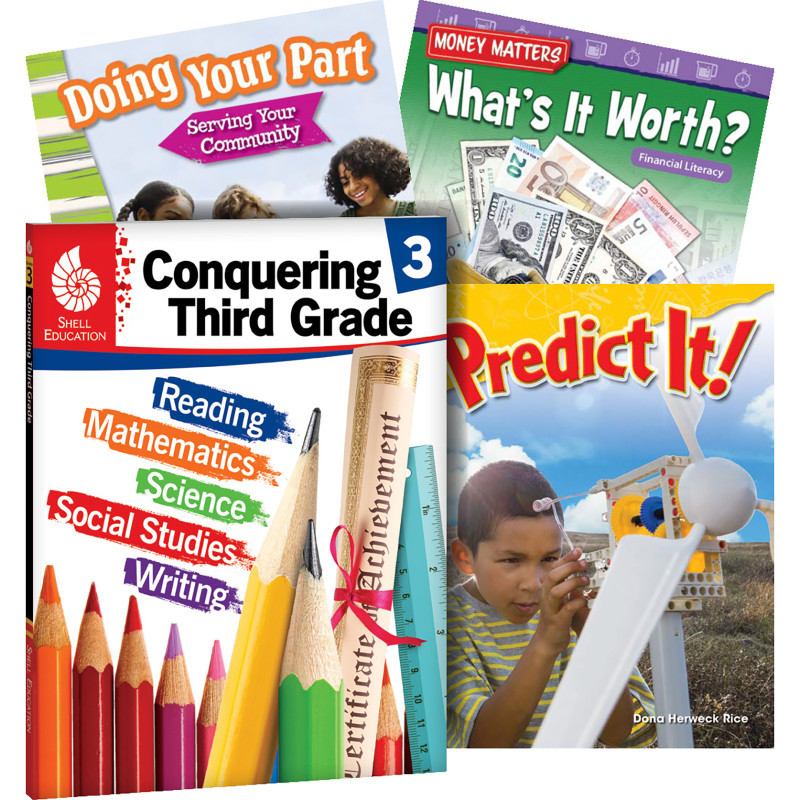 SHELL EDUCATION Shell Education Conquering Third Grade, 4-Book Set
