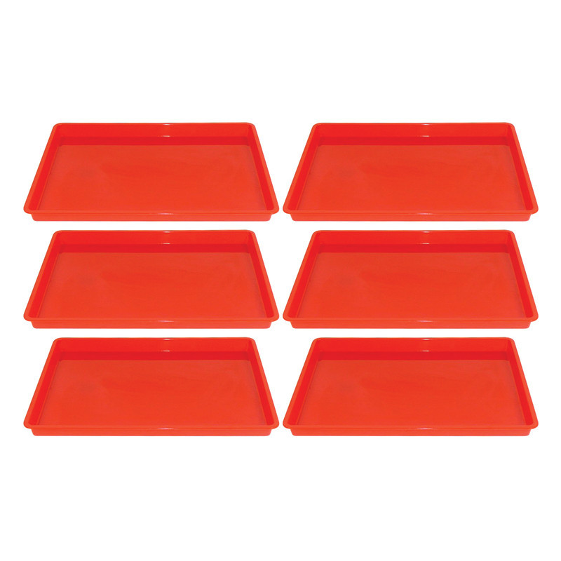 ROMANOFF PRODUCTS Romanoff Creativitray® Finger Paint Tray, Red, Pack of 6