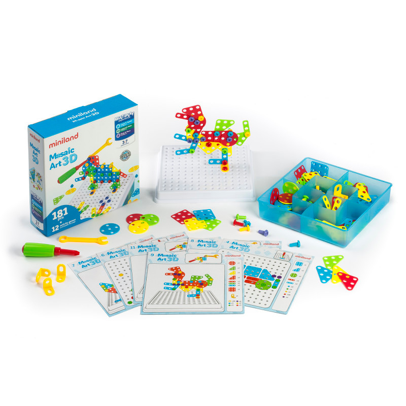 MINILAND EDUCATIONAL CORPORATION Miniland Mosaic Art, 180 Pieces