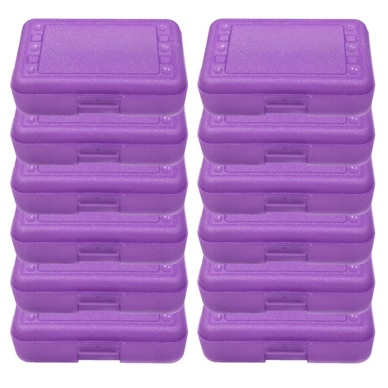 ROMANOFF PRODUCTS Romanoff Pencil Box, Purple Sparkle, Pack of 12