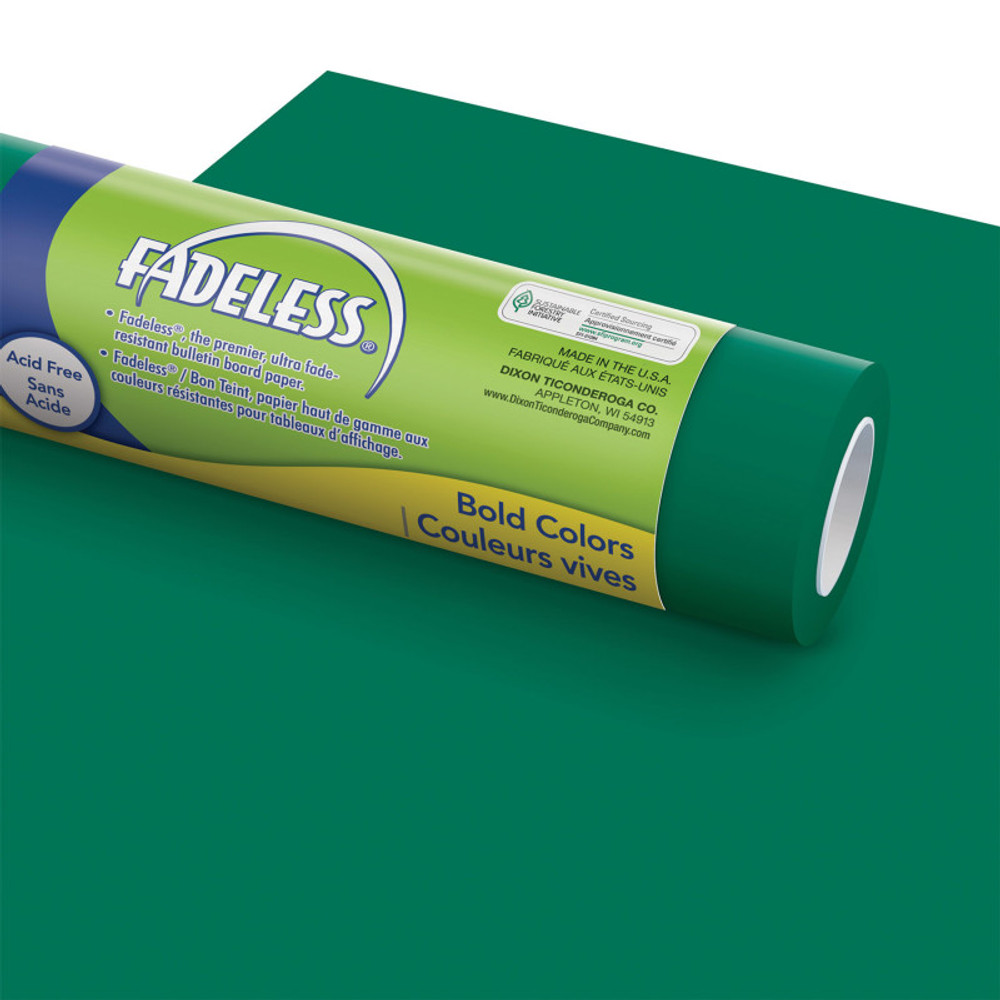 DIXON TICONDEROGA CO Fadeless® Bulletin Board Art Paper, Emerald, 48" x 50', 1 Roll