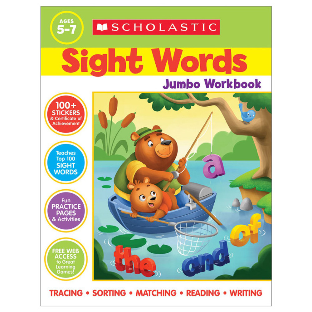 SCHOLASTIC TEACHING RESOURCES Scholastic Teaching Solutions Scholastic Sight Words Jumbo Workbook