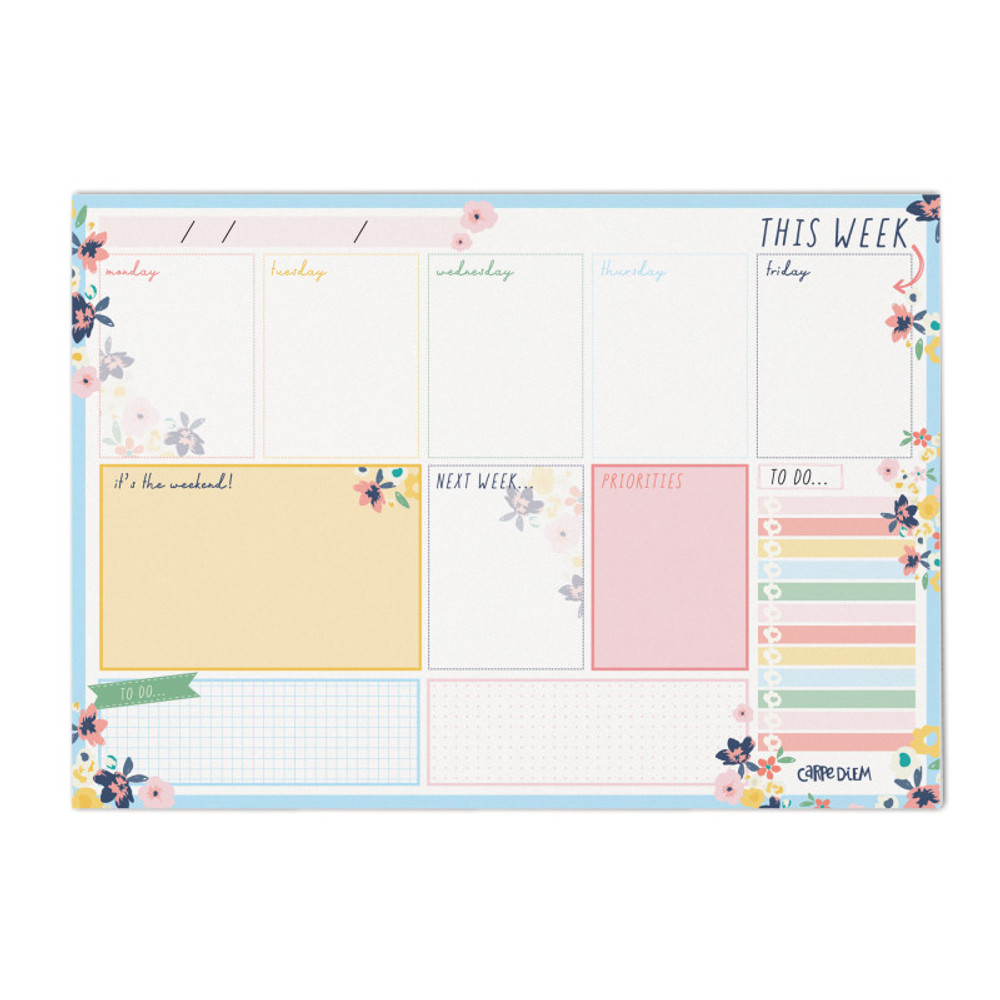 PUKKA PADS USA CORP Pukka Pads Weekly Planner Pad - Ditzy Floral - Pack 6 PUKKA PADS USA CORP Pukka Pads Weekly Planner Pad - Ditzy Floral - Pack 6