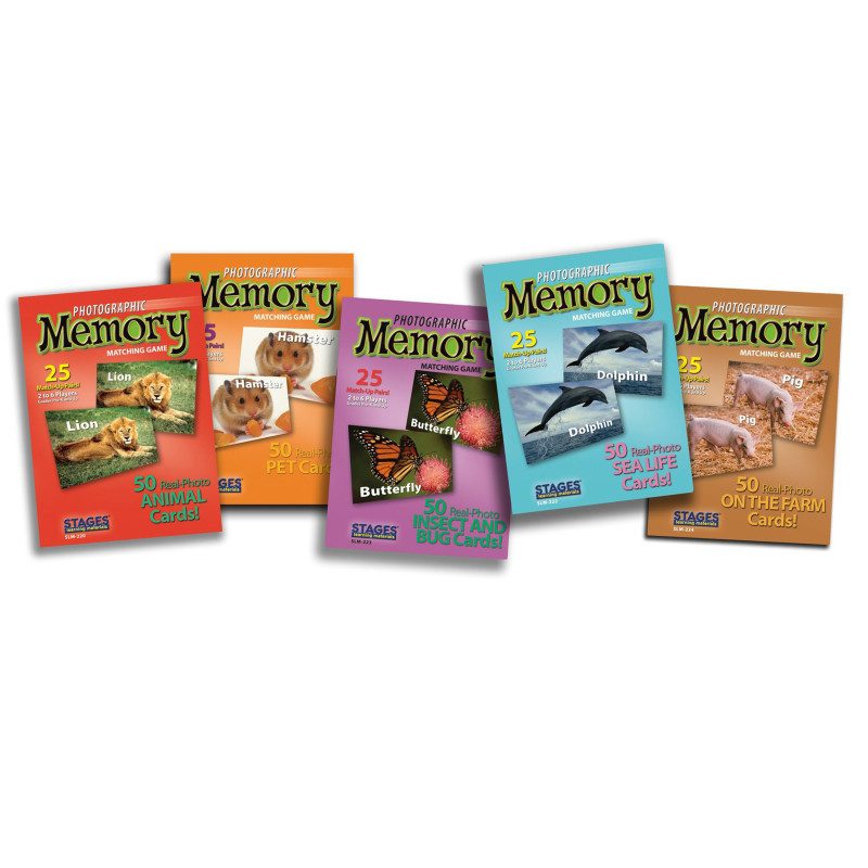 STAGES LEARNING MATERIALS Stages Learning Materials Animal Photographic Memory Matching Game Set