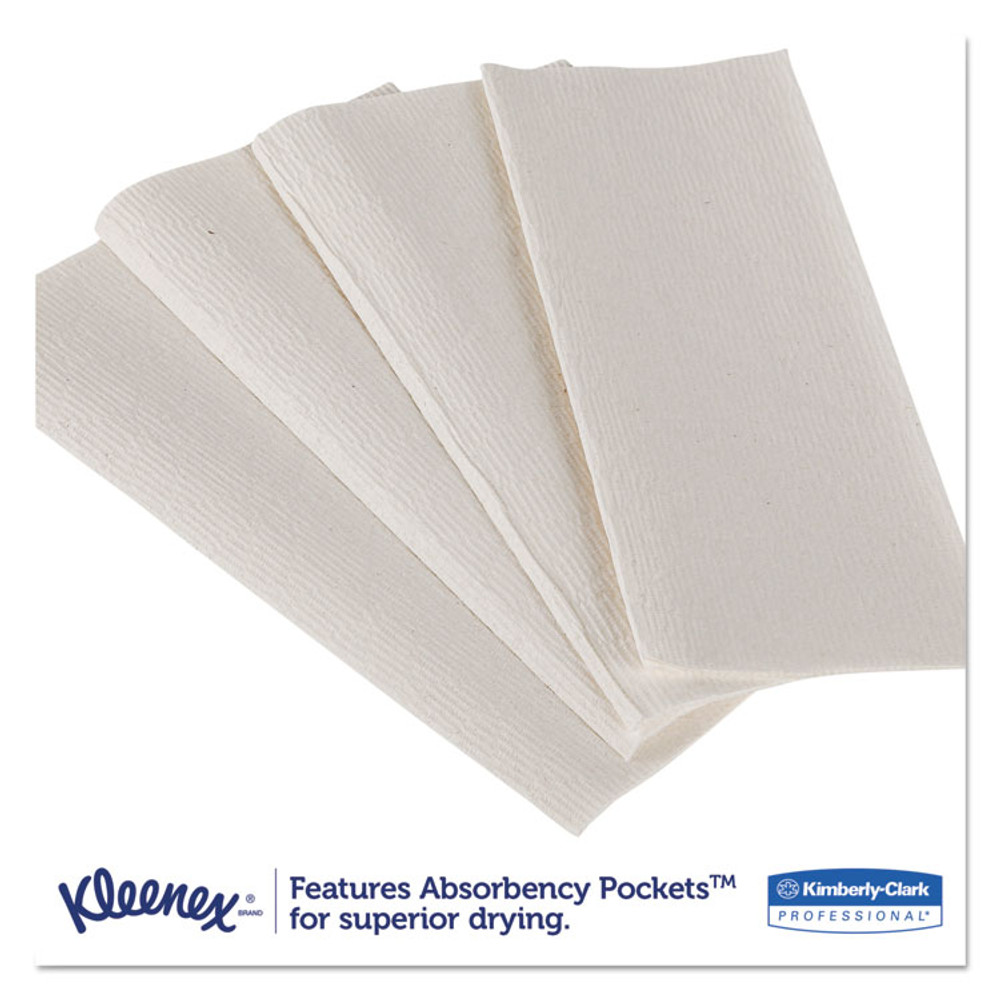 KIMBERLY CLARK Kleenex® 13253 Premiere Folded Towels, 1-Ply, 7.8 x 12.4, White, 120/Pack, 25 Packs/Carton