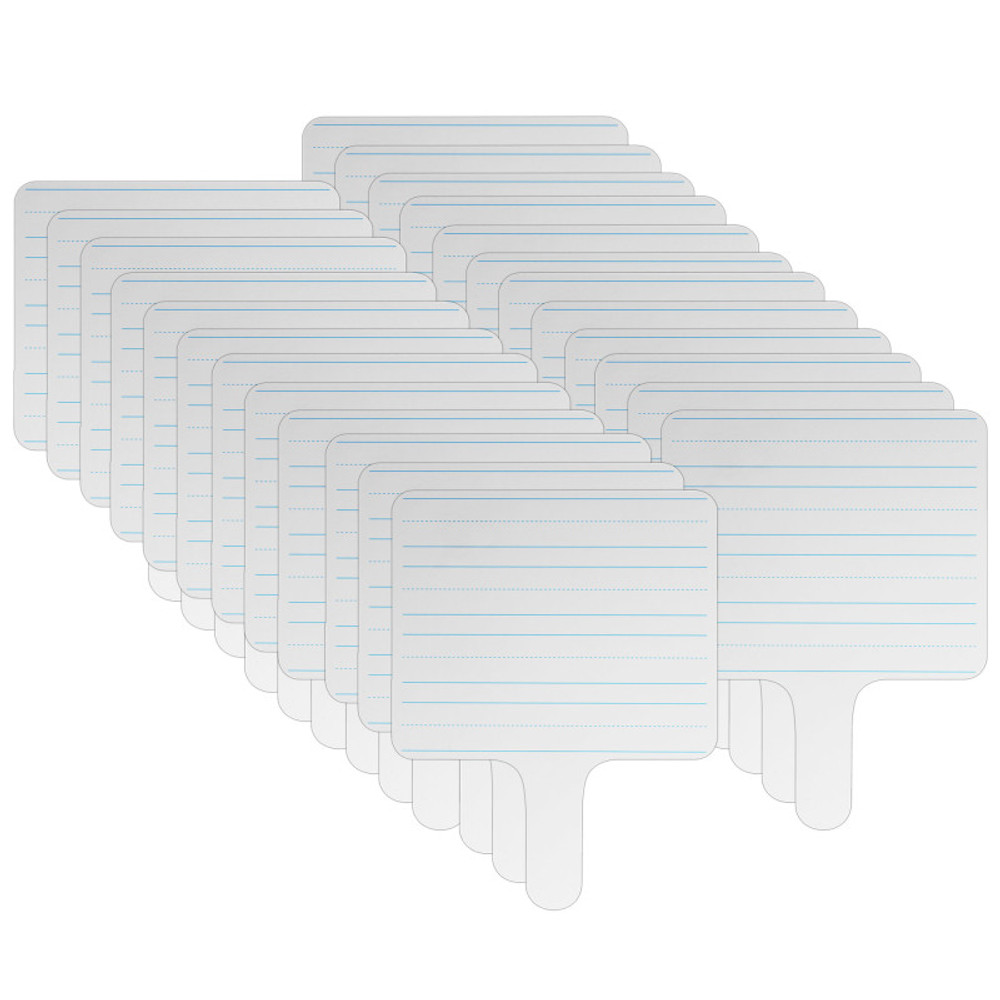 FLIPSIDE Flipside Products Rectangular Lined Dry Erase Answer Paddle, Class Pack of 24