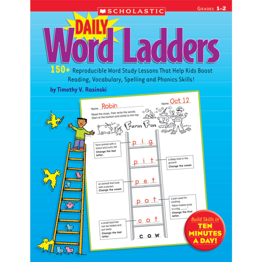 SCHOLASTIC TEACHING RESOURCES Scholastic Teaching Solutions Daily Word Ladders Book, Grades 1-2