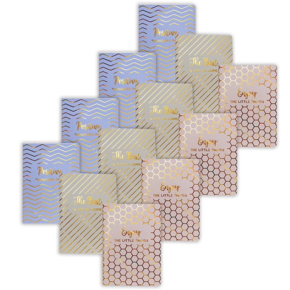 PUKKA PADS USA CORP Pukka Pads Haze Exercise Books, 4.6" x 6.8", Assorted Colors, 3 Per Pack, 4 Packs