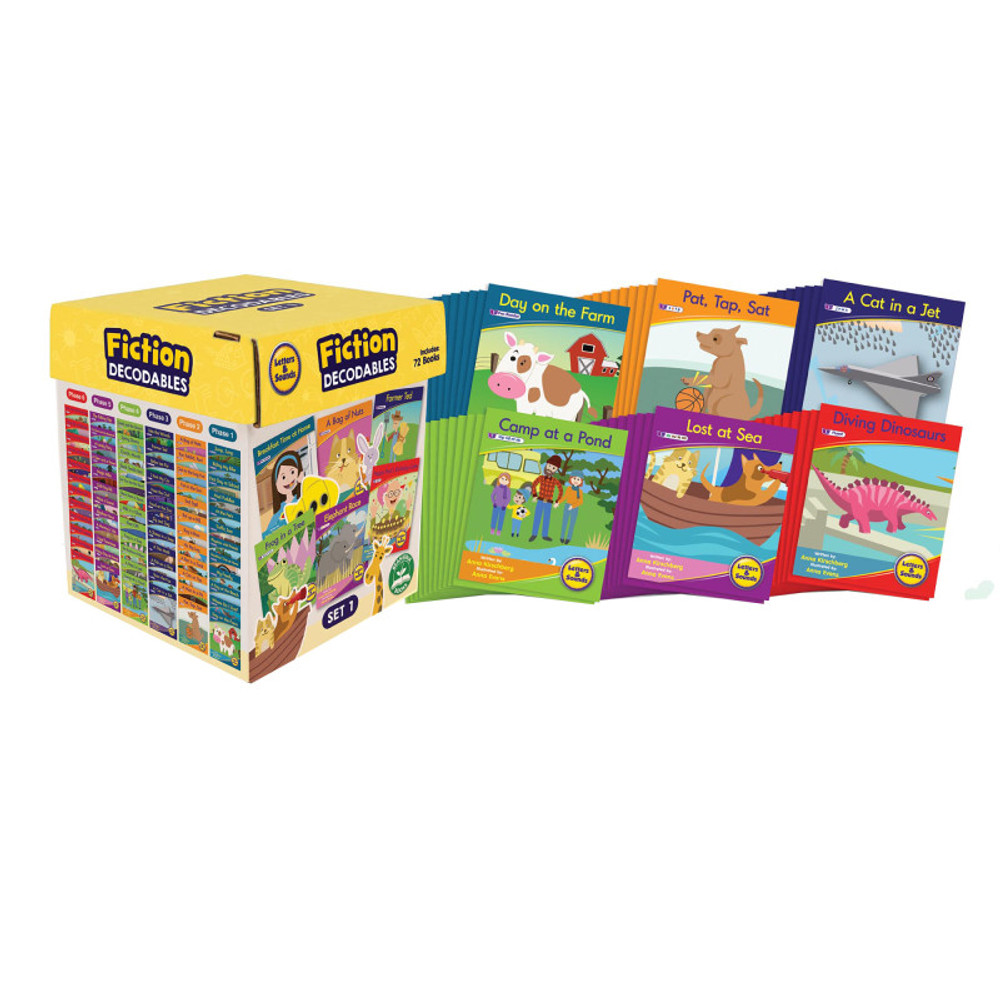 JUNIOR LEARNING Beanstalk Books Letters & Sounds Fiction Decodables Boxed Set, Set 1