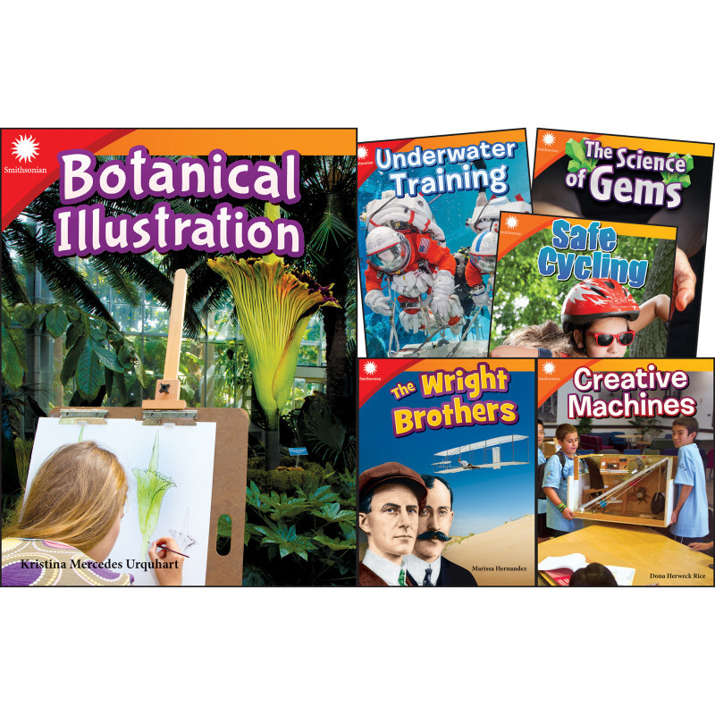 SHELL EDUCATION Teacher Created Materials Smithsonian Informational Text: Fun in Action, 6-Book Set, Grades 2-3