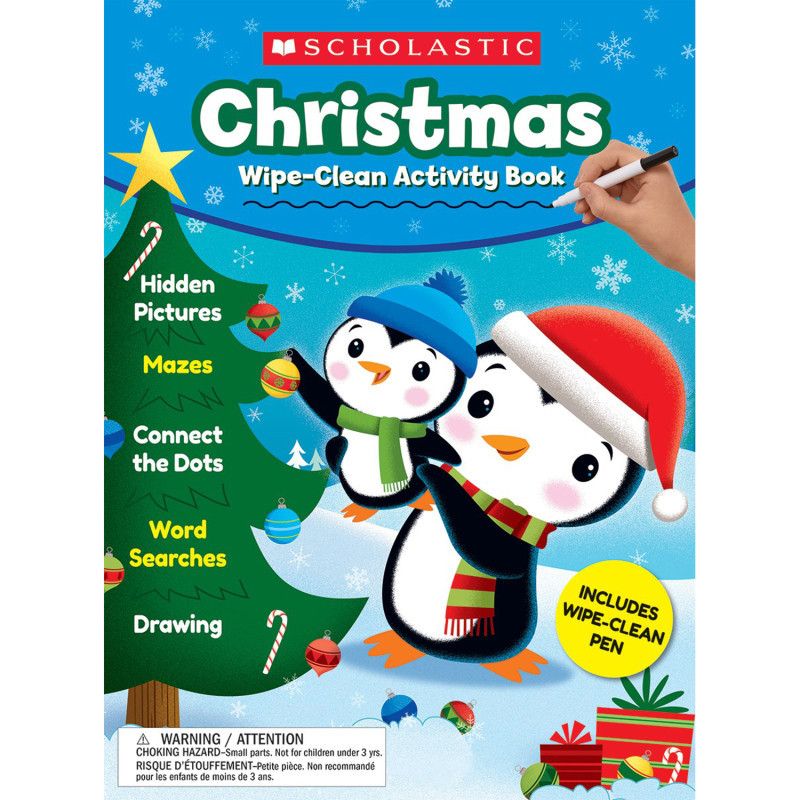 SCHOLASTIC TEACHING RESOURCES Scholastic Teaching Solutions Christmas Wipe-Clean Activity Book
