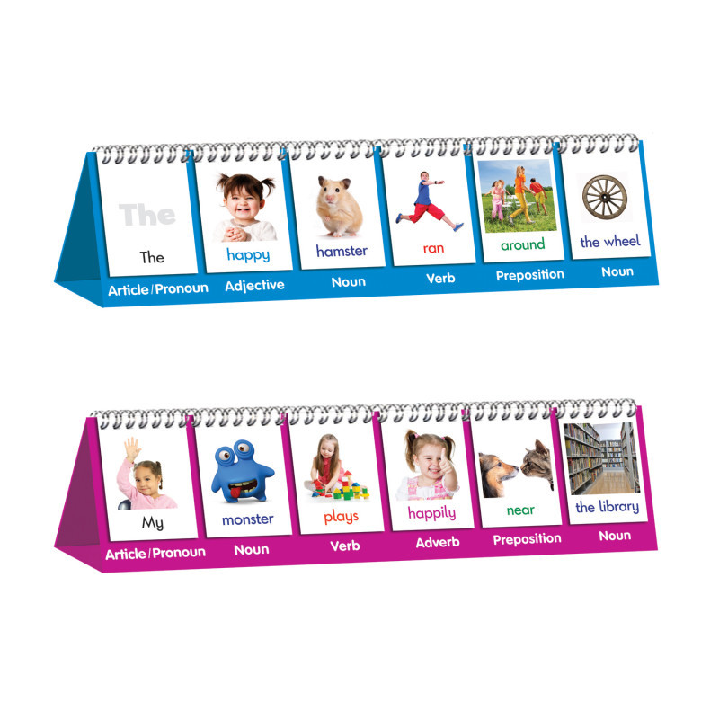 JUNIOR LEARNING Junior Learning® Double-Sided Parts of Speech Flips, Pack of 2