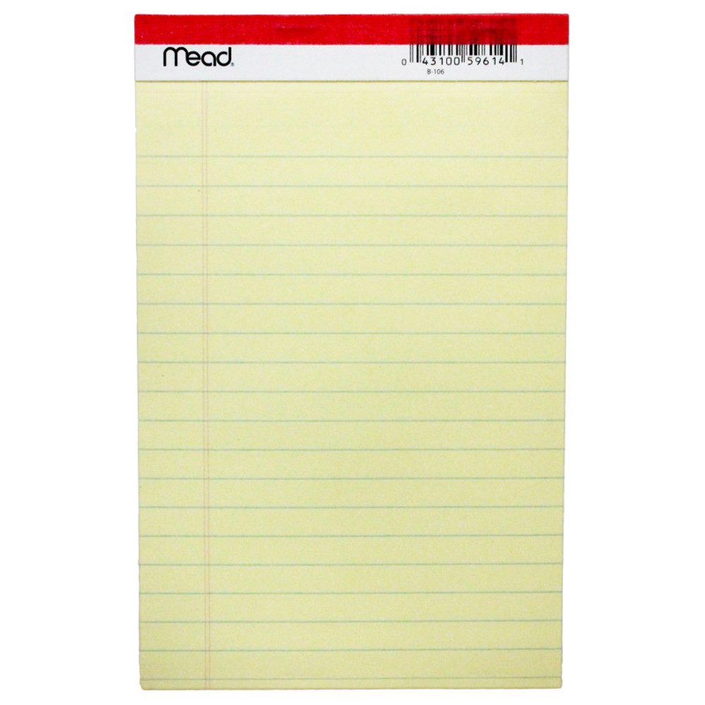 MEAD - ACCO BRANDS USA LLC Mead® Junior Legal Pad, 50 Sheets, 5" x 8", Canary, 1 Count