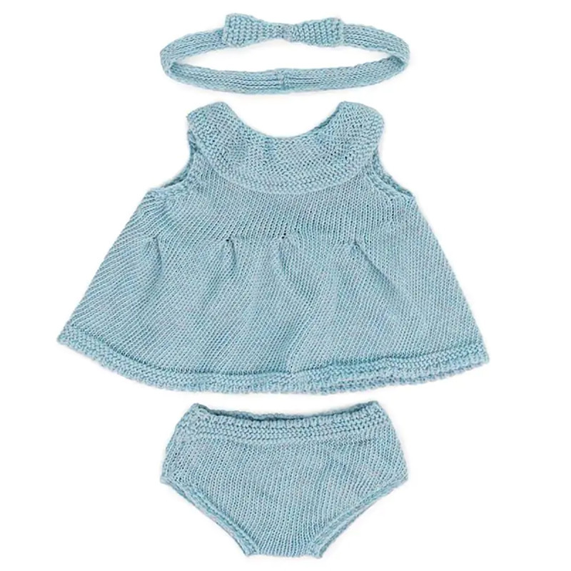 MINILAND EDUCATIONAL CORPORATION Miniland Clothes for 15" Dolls, Knitted Outfit Dress & Headband