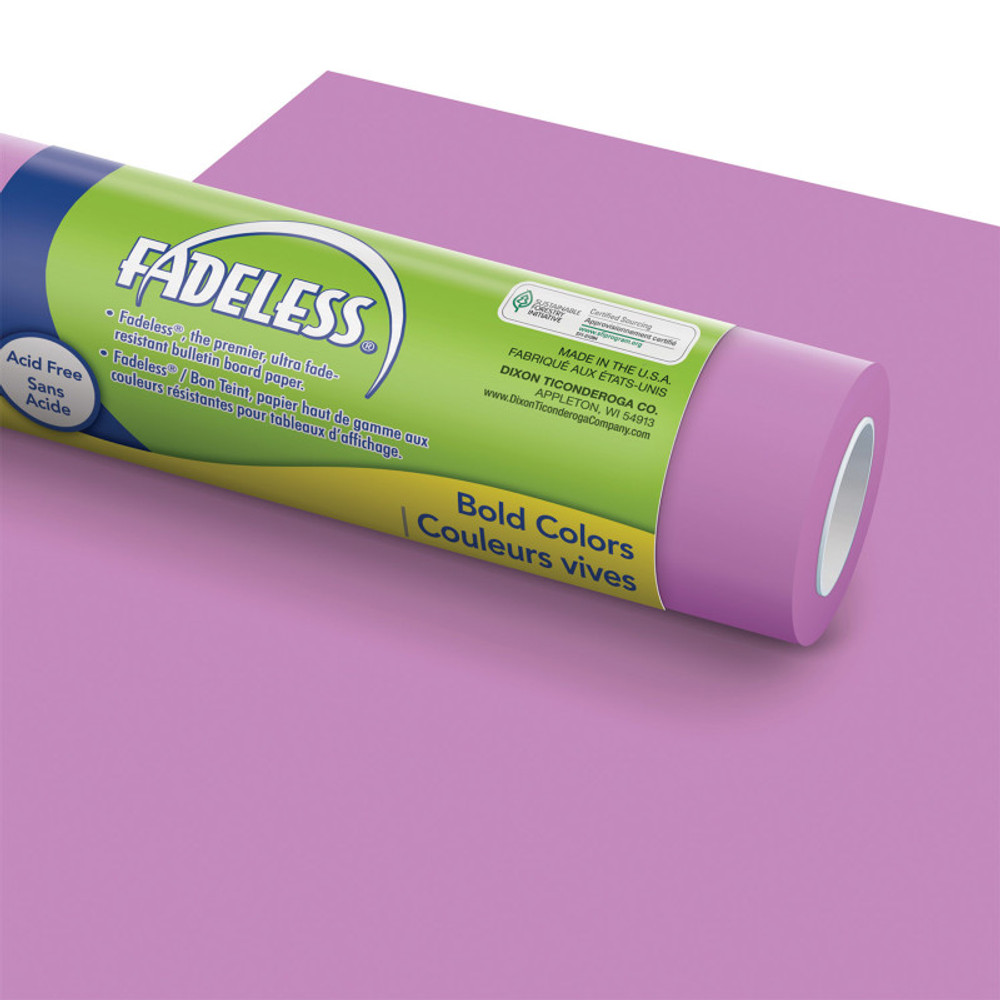 DIXON TICONDEROGA CO Fadeless® Bulletin Board Art Paper, Brite Purple, 48" x 50', 1 Roll