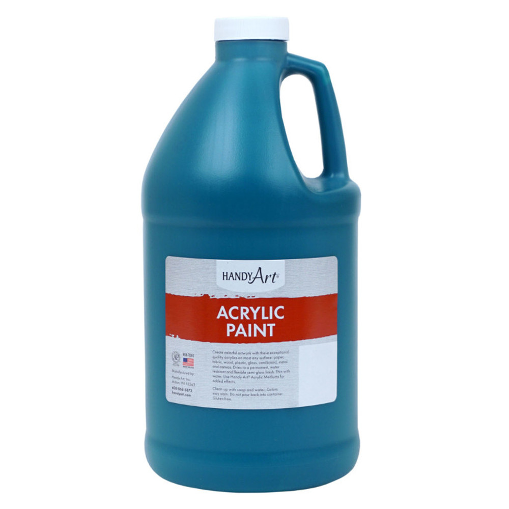 ROCK PAINT DISTRIBUTING CORP Handy Art® Acrylic Paint Half Gallon, Phthalo Green