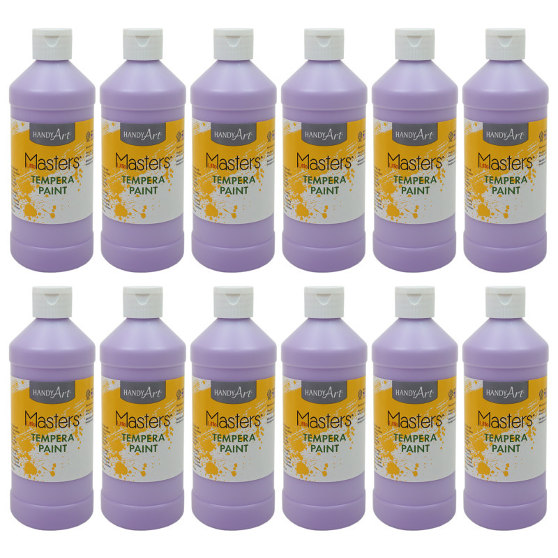 ROCK PAINT DISTRIBUTING CORP Handy Art® Little Masters® Tempera Paint 16 oz., Light Purple, Pack of 12