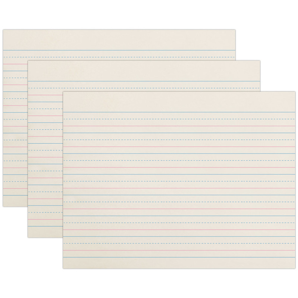 DIXON TICONDEROGA CO Zaner-Bloser® Newsprint Handwriting Paper, Dotted Midline, Grade 1, 5/8" x 5/16" x 5/16" Ruled Long, 10-1/2" x 8", 500 Sheets Per Pack, 3 Packs