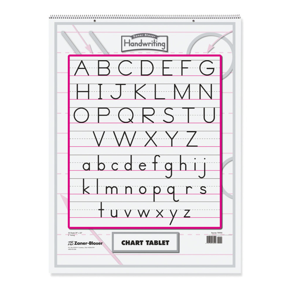 DIXON TICONDEROGA CO Zaner-Bloser® Chart Tablet, Manuscript Cover, 2" Ruled 24" x 32", 30 Sheets