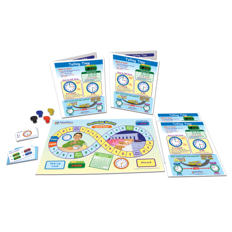 NEWPATH LEARNING NewPath Learning Math Learning Centers, Telling Time, Grade 1-3