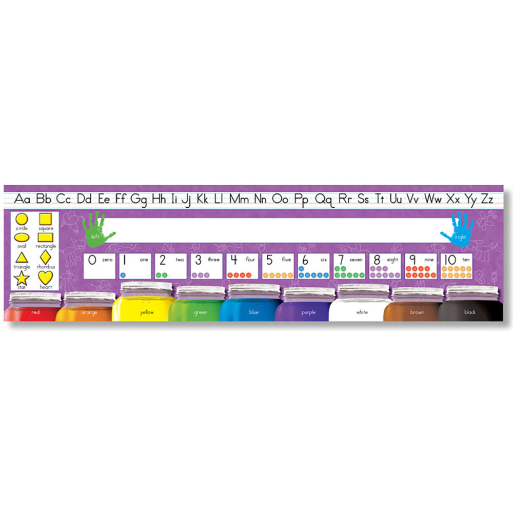 NORTH STAR TEACHER RESOURCE North Star Teacher Resources Traditional Manuscript Desk Plates, 19" x 5", Pack of 36