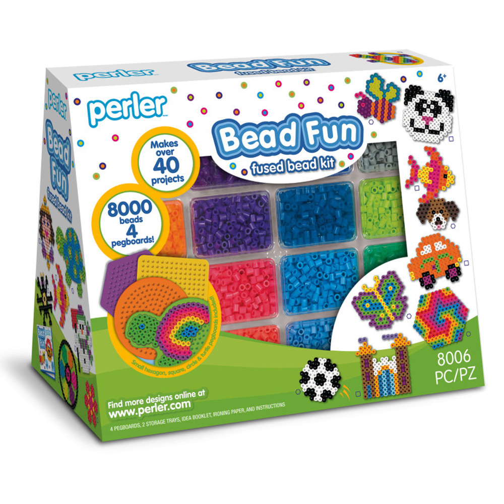 SIMPLICITY CREATIVE CORP Perler™ Bead Fun Fused Bead Activity Kit & Storage Trays, 8006 Pieces