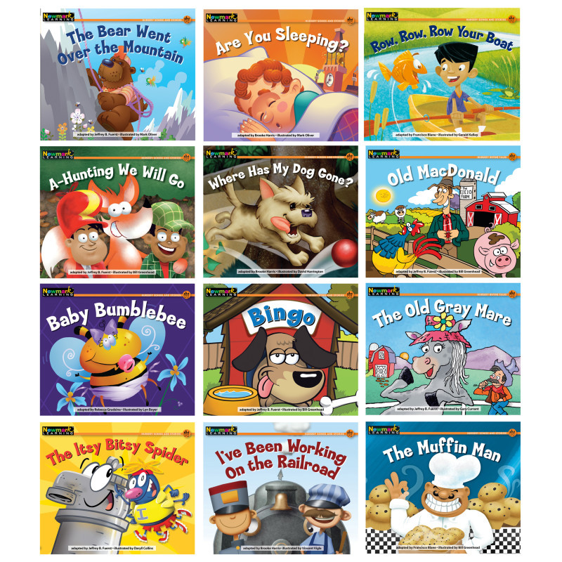 NEWMARK LEARNING Newmark Learning Rising Readers Leveled Book, Nursery Rhyme Songs & Stories, Set of 12