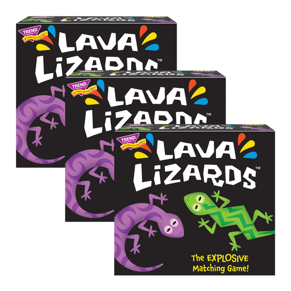 TREND ENTERPRISES INC. TREND Lava Lizards™ Three Corner™ Card Game, Pack of 3