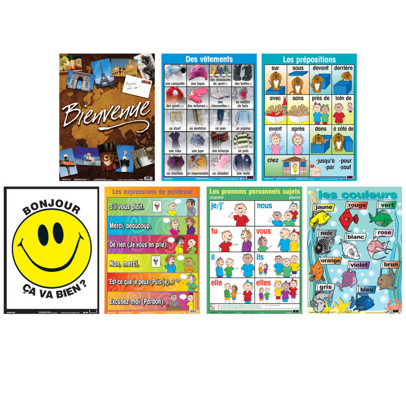 POSTER PALS Poster Pals® French Essential Classroom Posters Set II