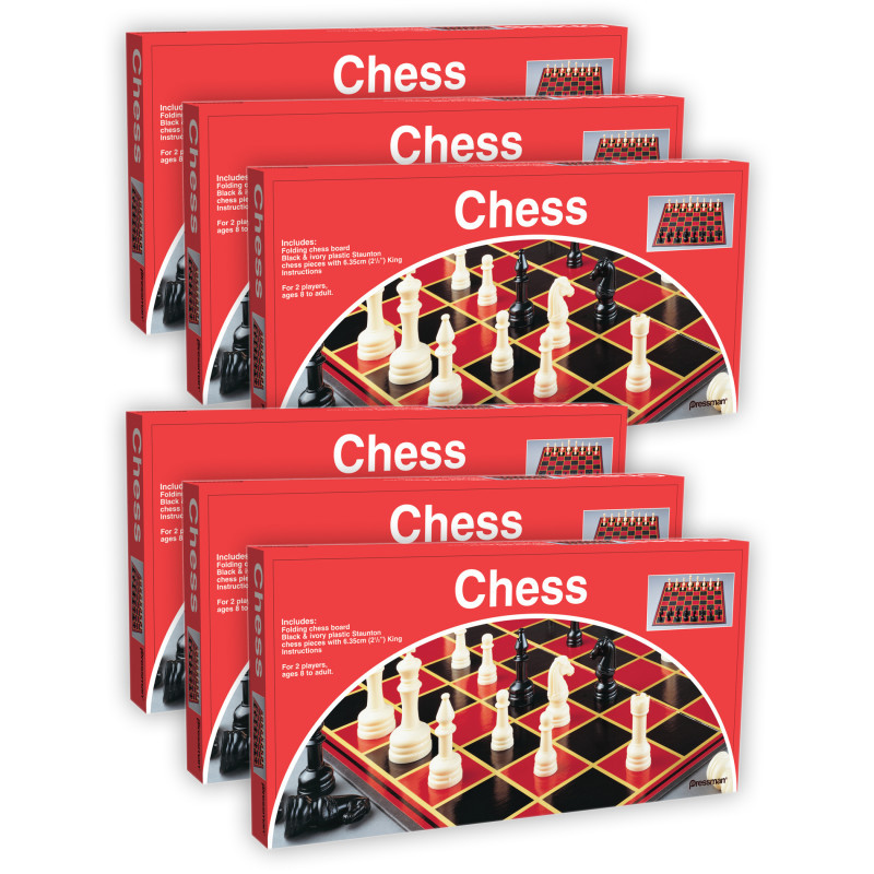 PRESSMAN DBA GOLIATH Pressman Chess Board Game, Pack of 6