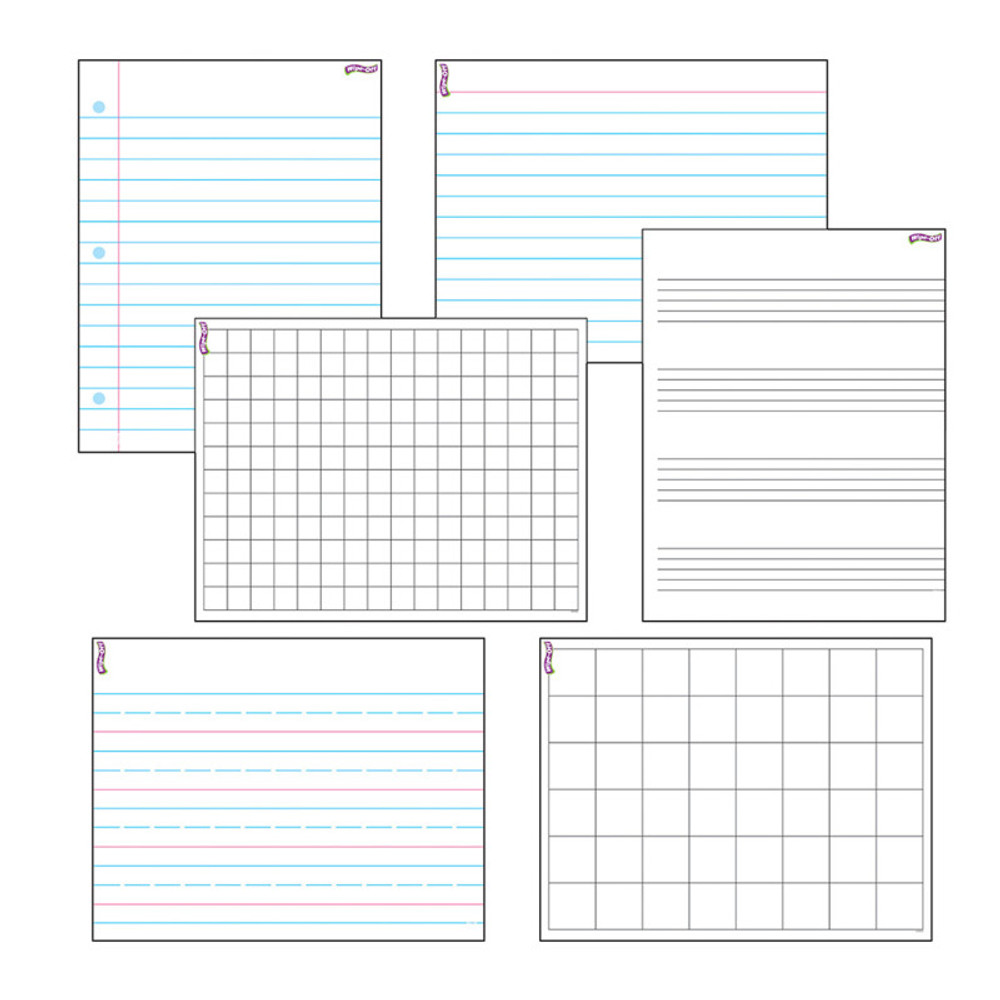 TREND ENTERPRISES INC. TREND Papers & Grids Wipe-Off® Charts Combo Pack