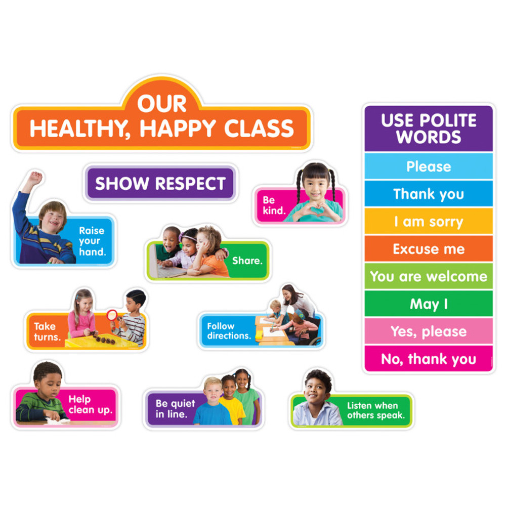 SCHOLASTIC TEACHING RESOURCES Scholastic Teaching Solutions Our Healthy, Happy Class Bulletin Board Set