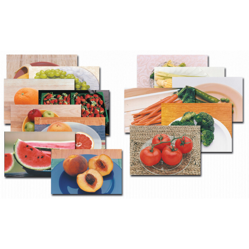 STAGES LEARNING MATERIALS Stages Learning Materials Fruits & Vegetables Real Life Learning Poster Set, Set of 14