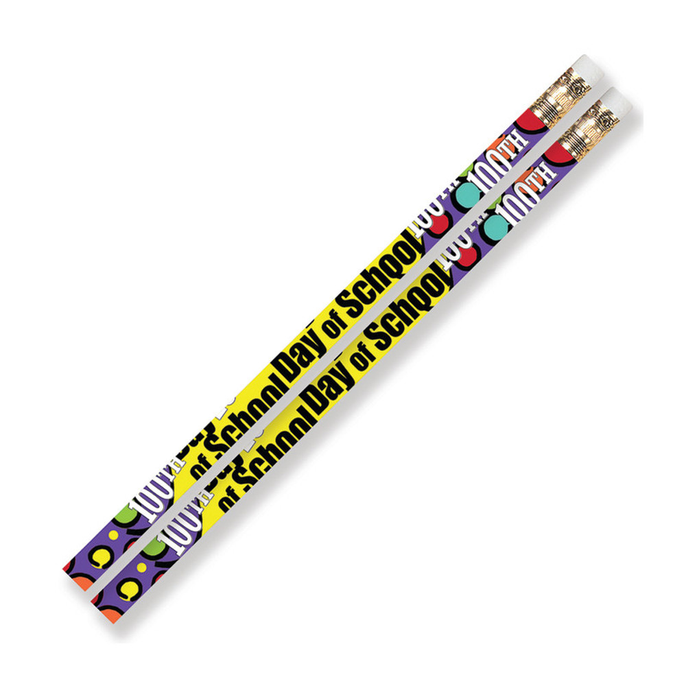 MUSGRAVE PENCIL CO INC Musgrave Pencil Company 100th Day Of School Motivational Pencils, 12 Per Pack, 12 Packs