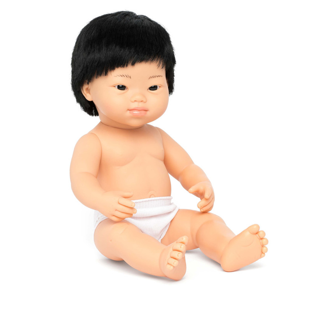 MINILAND EDUCATIONAL CORPORATION Miniland Anatomically Correct 15" Baby Doll, Down Syndrome Asian Boy