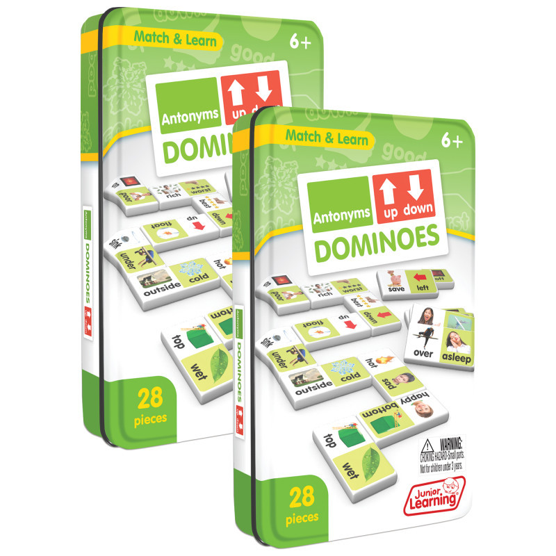 JUNIOR LEARNING Junior Learning® Antonyms Match & Learn Dominoes, Pack of 2