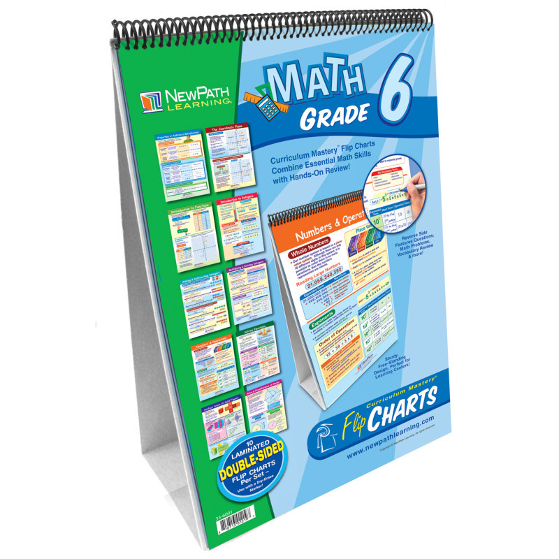 NEWPATH LEARNING NewPath Learning Math Skills Curriculum Mastery® Flip Chart, Grade 6