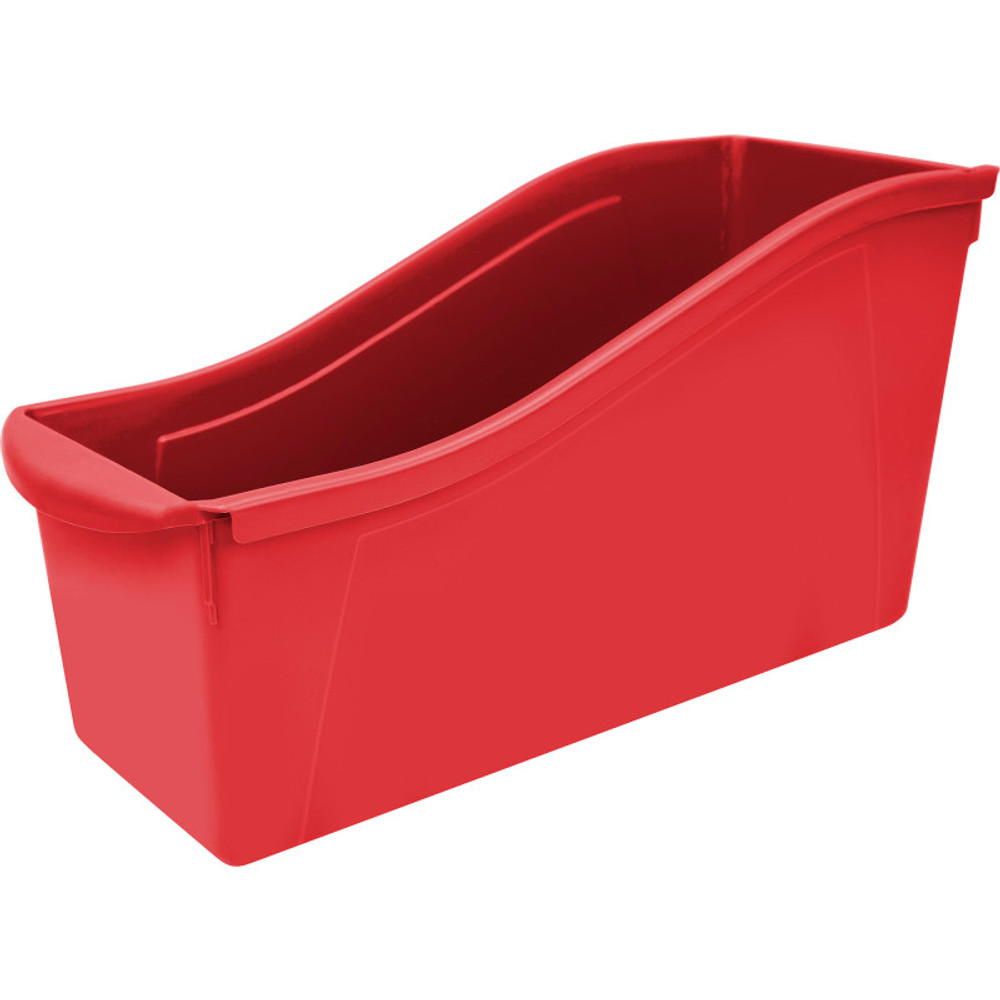 STOREX INDUSTRIES Storex Large Book Bin, Red