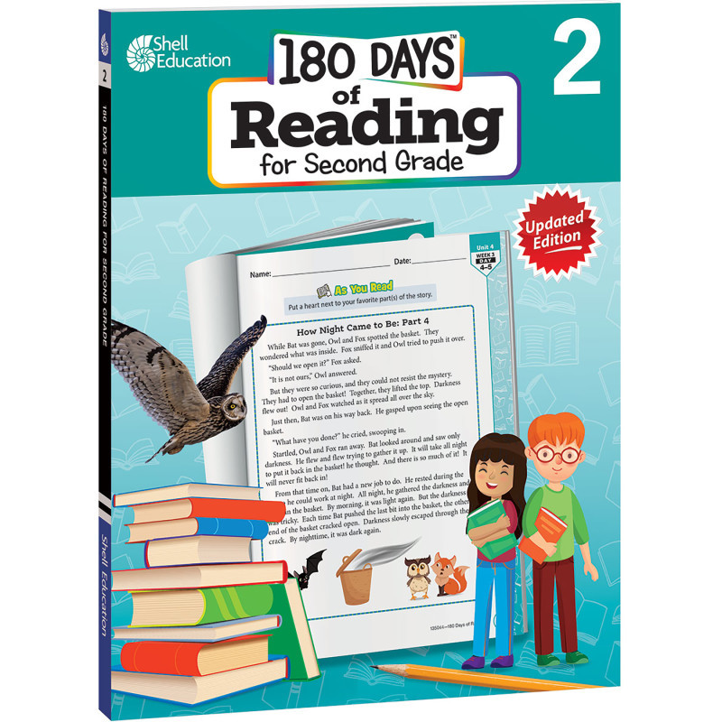 SHELL EDUCATION Shell Education 180 Days of Reading 2nd Edition, Grade 2