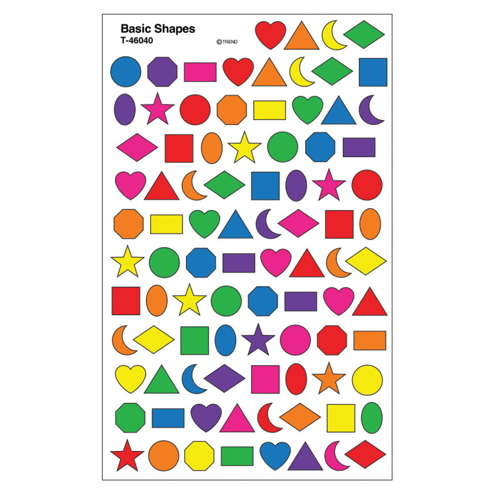 TREND ENTERPRISES INC. TREND Basic Shapes superShapes Stickers, 800 ct