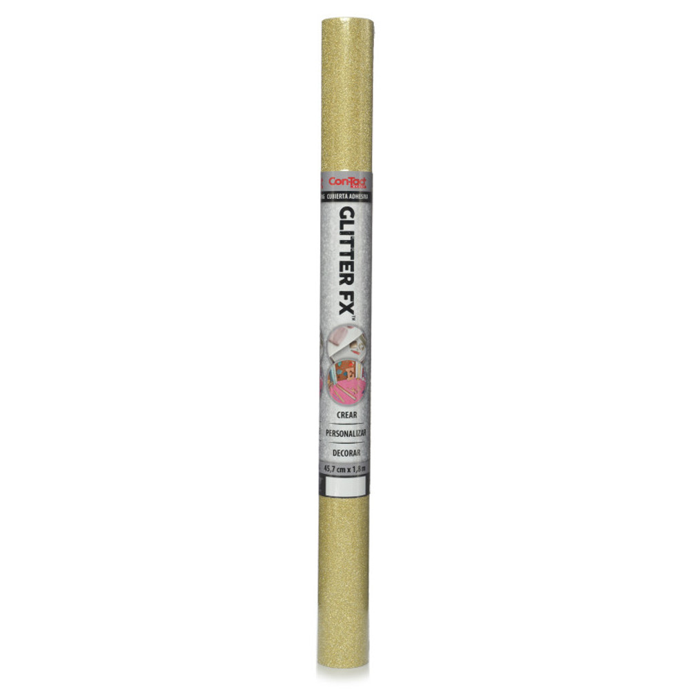 KITTRICH CORPORATION Con-Tact® Brand Glitter FX Gold Adhesive Liner, 18" x 6'