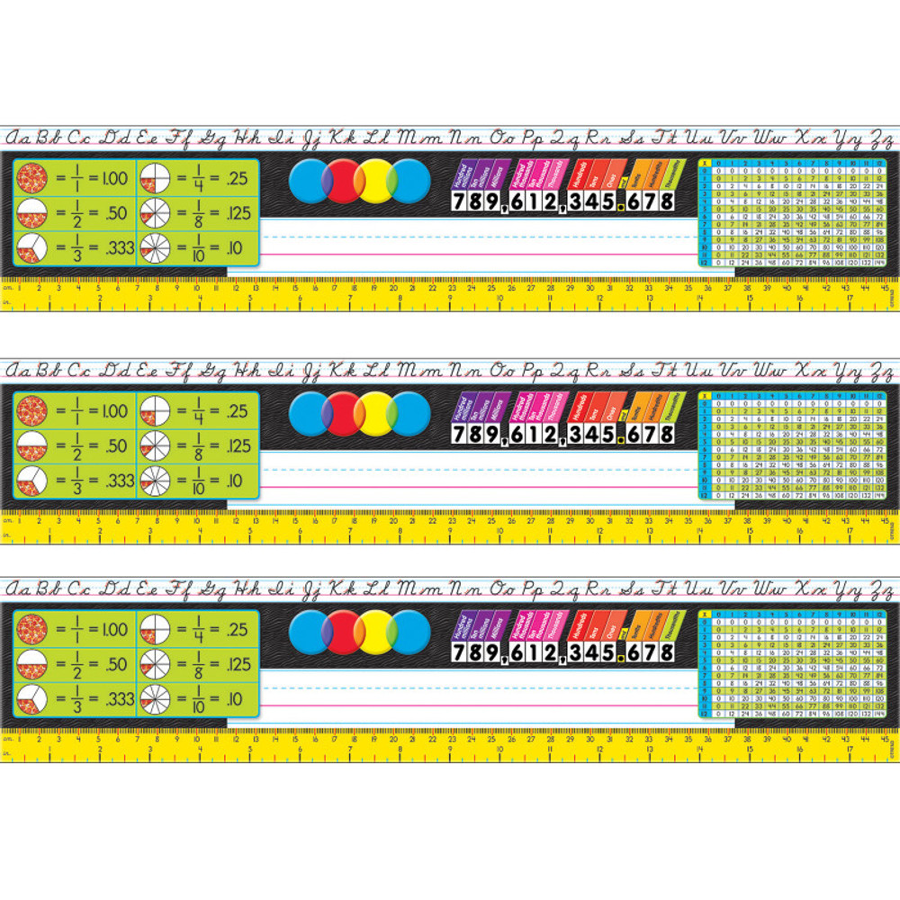 TREND ENTERPRISES INC. TREND Modern Desk Toppers® Reference Name Plates, Grades 3-5, 36 Per Pack, 3 Packs