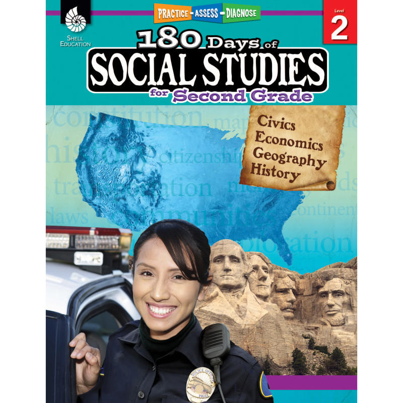 SHELL EDUCATION Shell Education 180 Days of Social Studies for Second Grade