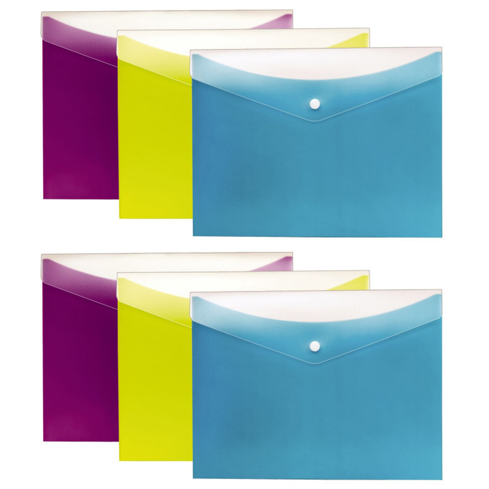 TOPS PRODUCTS Pendaflex® Dual Pocket Snap Poly Envelope, Letter Size, 3 Per Pack, 2 Packs