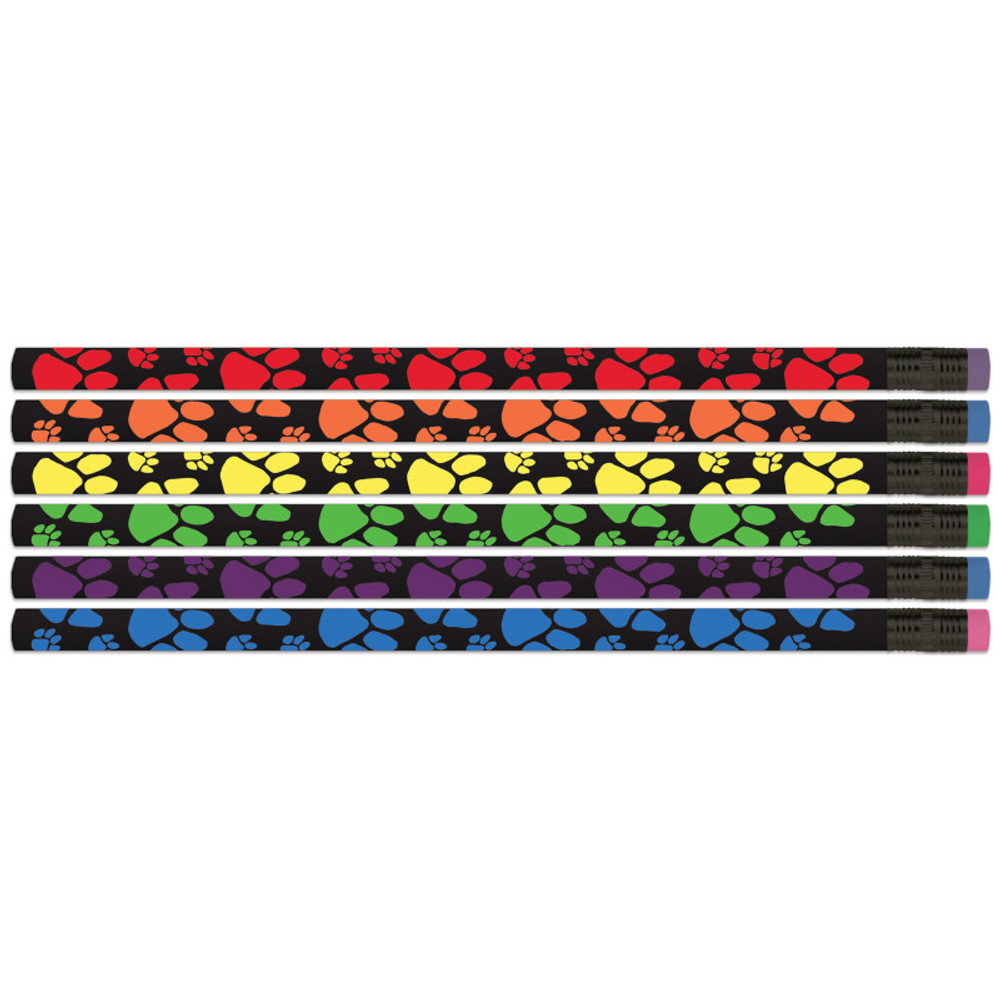 MUSGRAVE PENCIL CO INC Musgrave Pencil Company Neon Paws Pencils, 12 Per Pack, 12 Packs