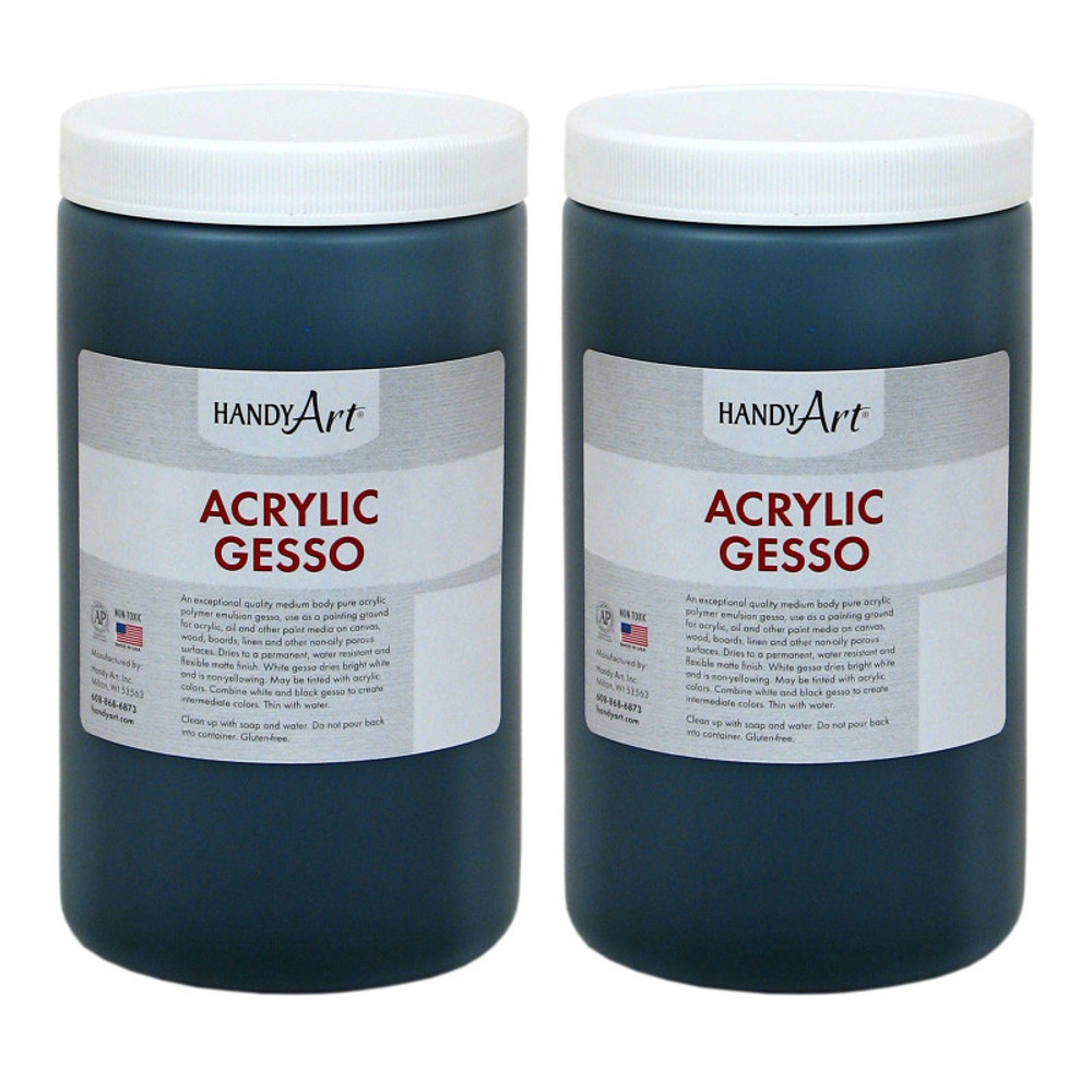 ROCK PAINT DISTRIBUTING CORP Handy Art® Acrylic Gesso, Black, 32 oz., Pack of 2